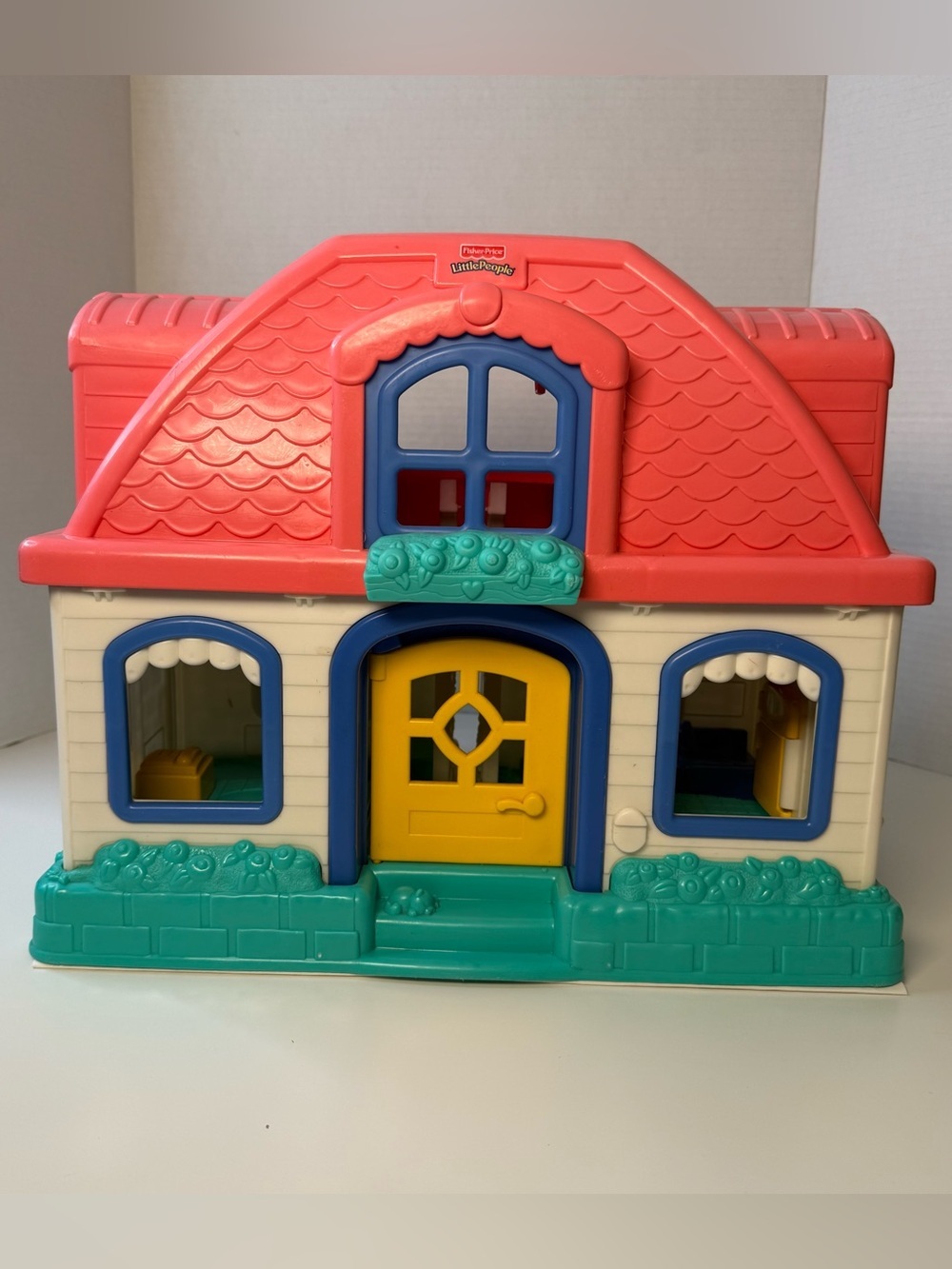 Vintage Fisher Price Little People Sweet Sounds Home Dollhouse Play Set 90s Rare